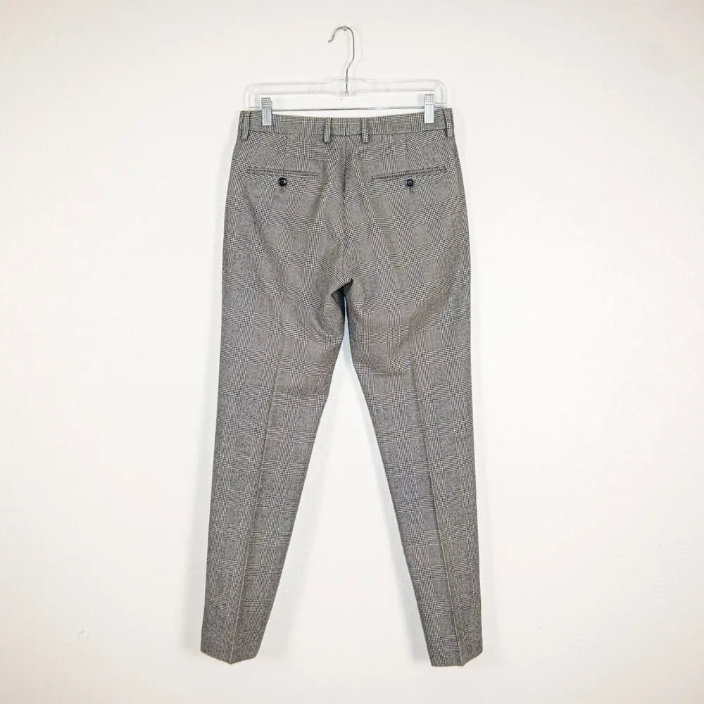 J.Crew Ludlow Slim Houndstooth Tweed Pant Wool Vitale Barberis Cononico 29